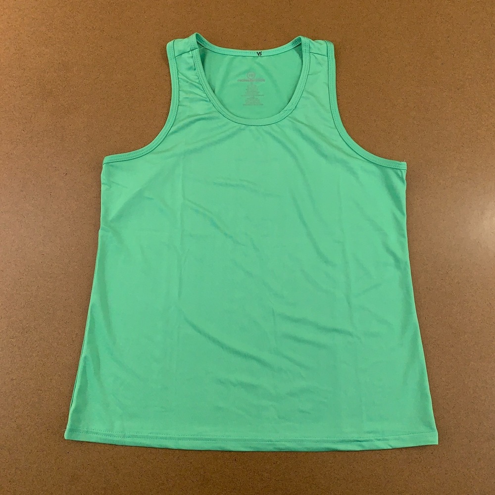 Real Essentials Womens Size Small Green Racerback Performance Tank Top New